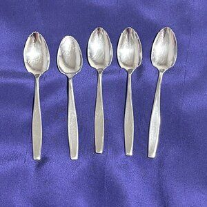 American Charm Lot of 5 Fruit Spoons Made in USA 5-3/4"